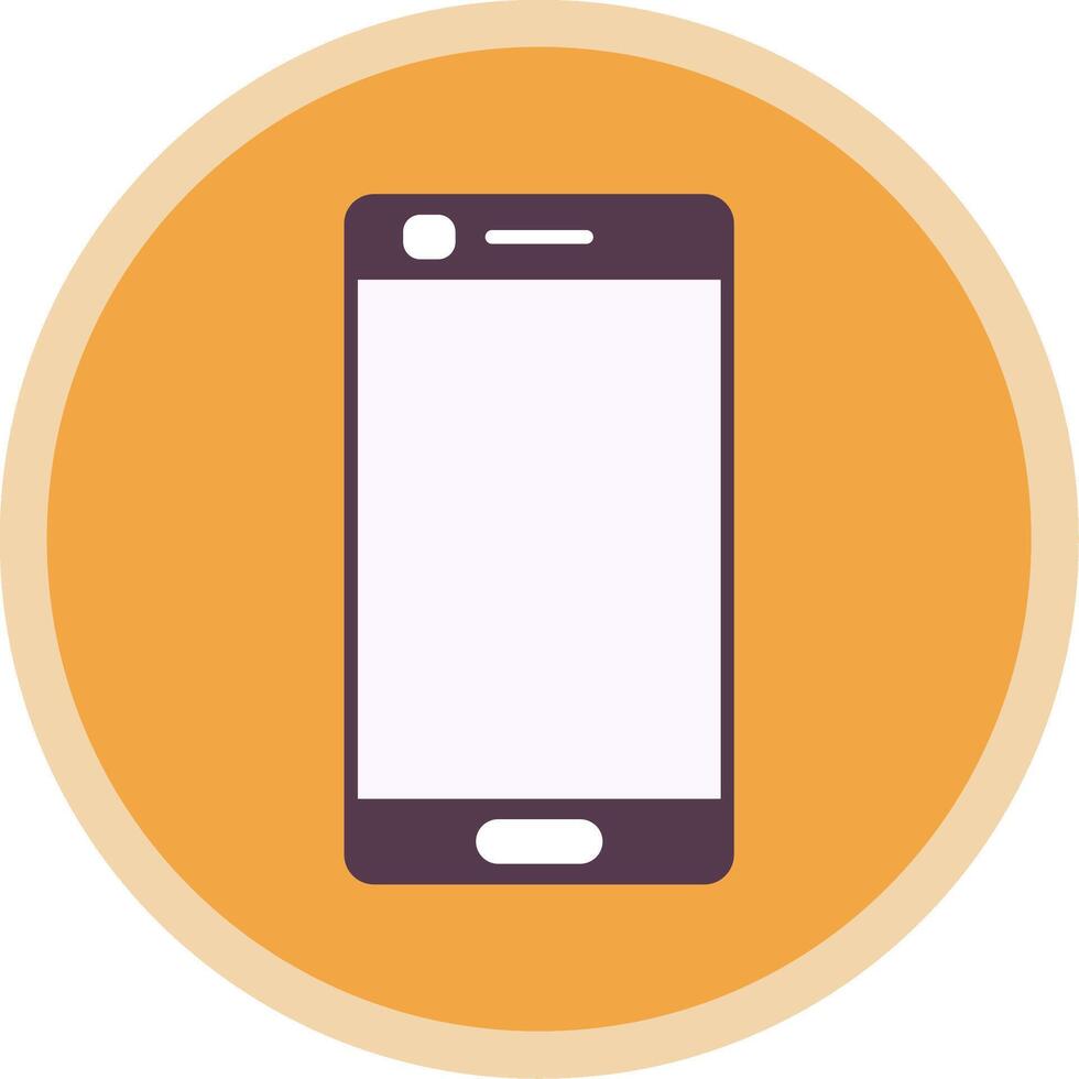 Mobile phone Flat Multi Circle Icon vector