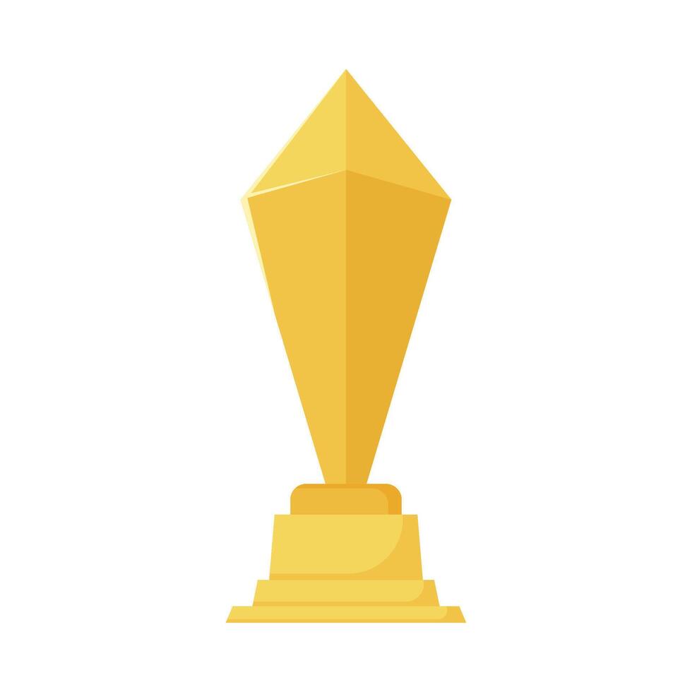 Flat illustration of victory trophy on isolated background vector