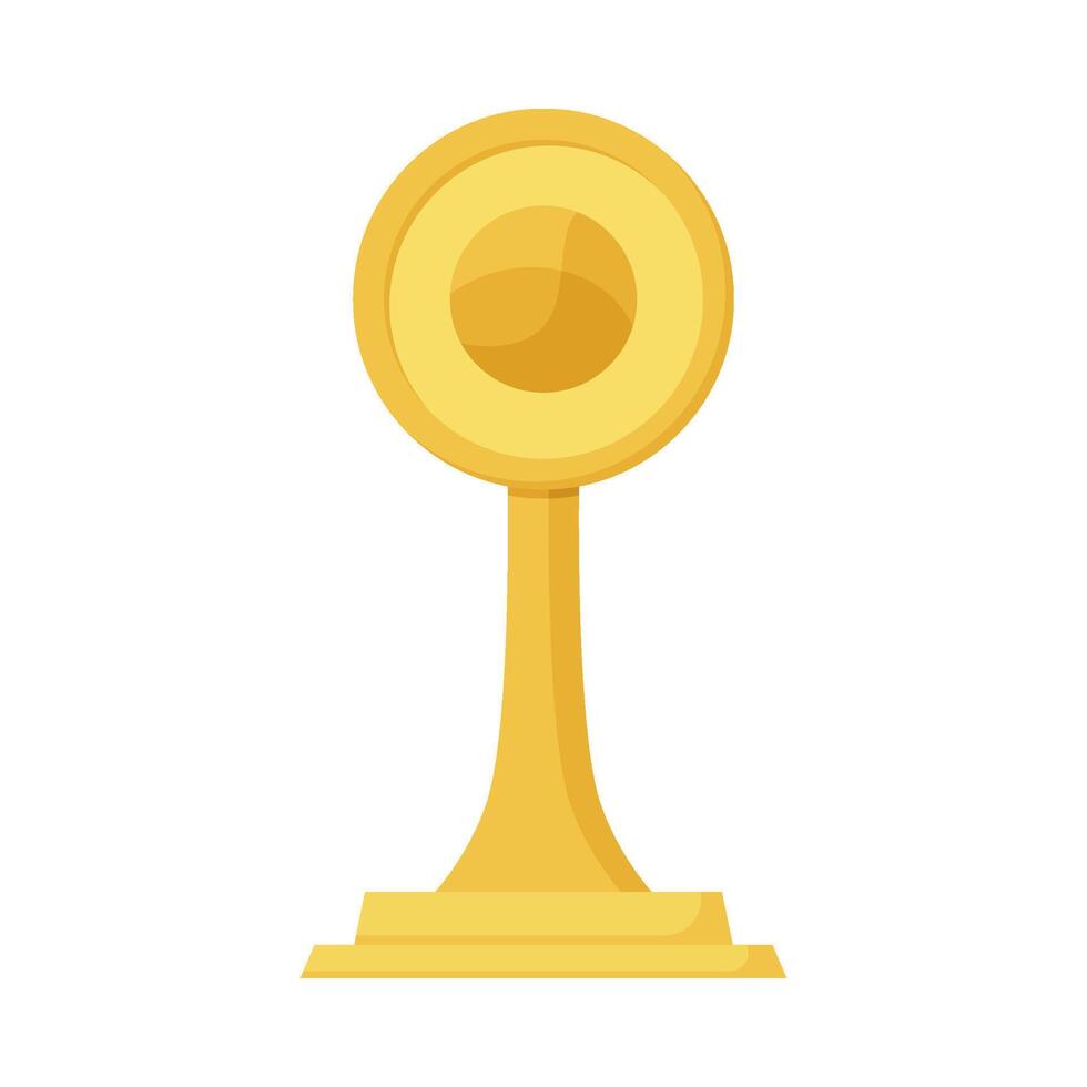 Flat illustration of victory trophy on isolated background vector