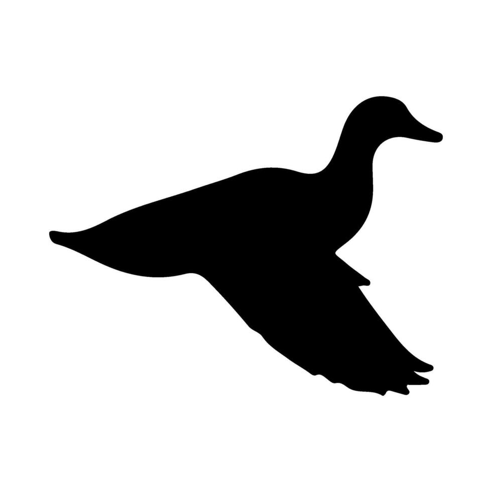Pato silueta ilustración en aislamiento antecedentes vector