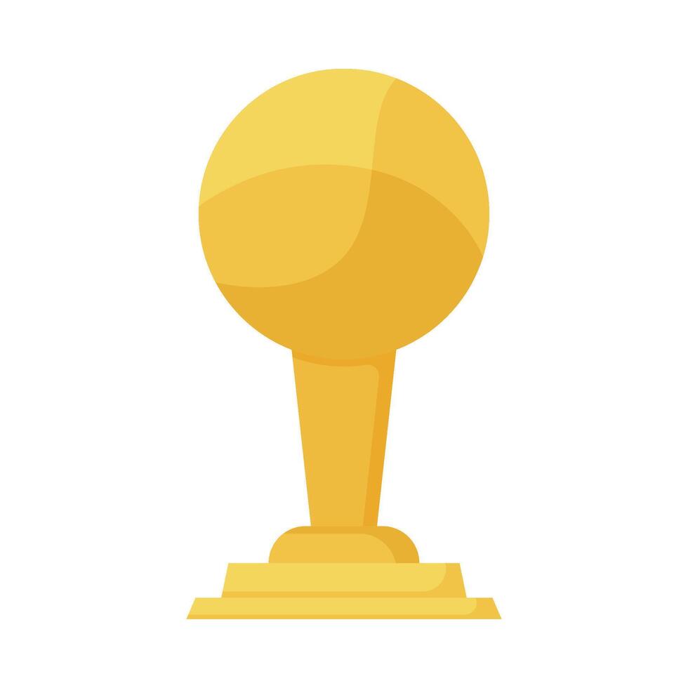 Flat illustration of victory trophy on isolated background vector