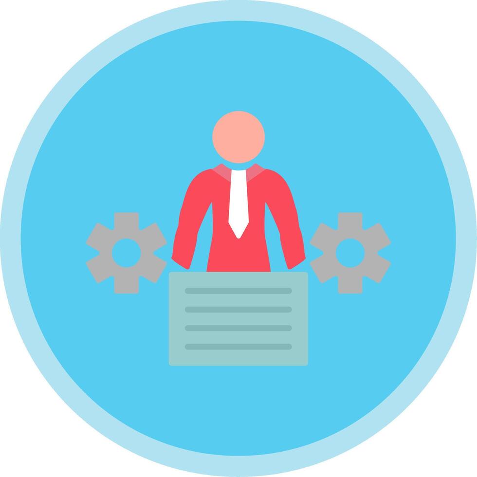 Business People Flat Multi Circle Icon vector