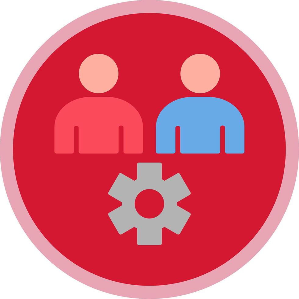 Business People Flat Multi Circle Icon vector