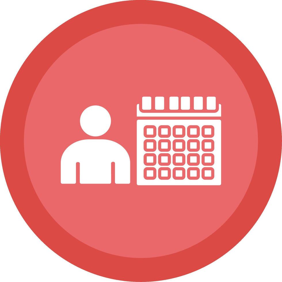 Time Management Glyph Multi Circle Icon vector