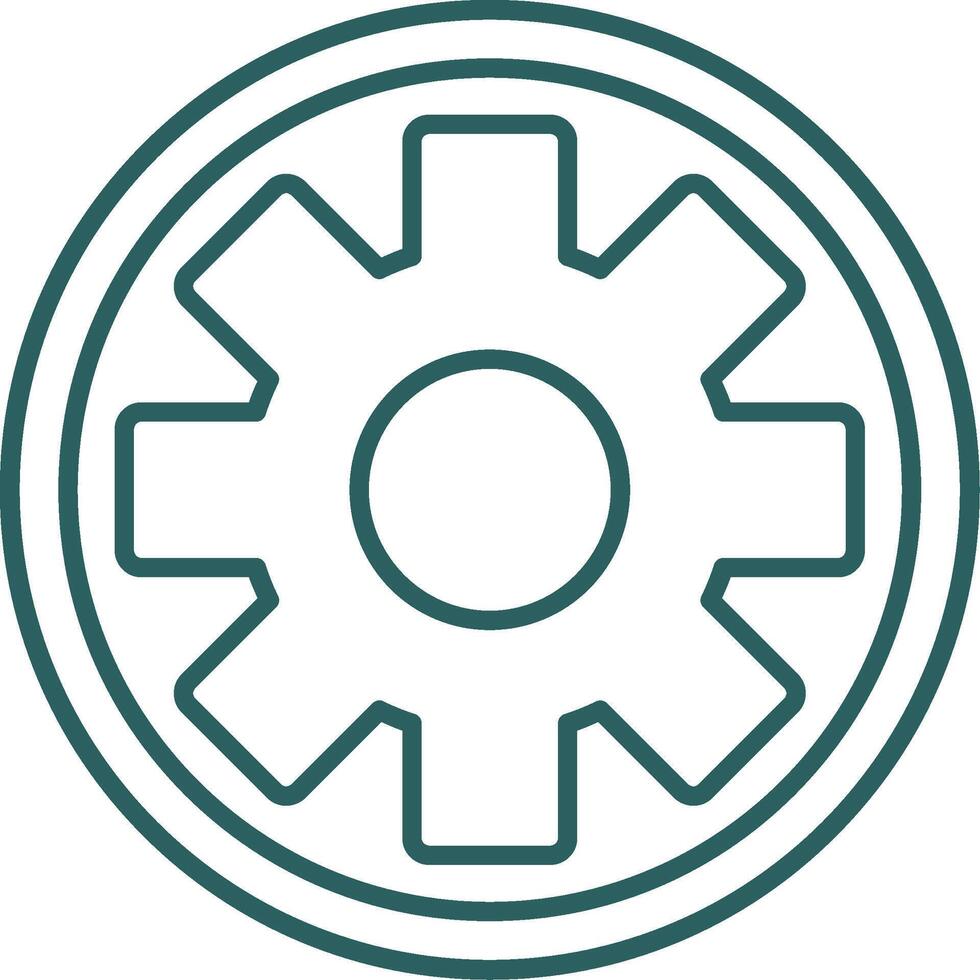 Setting Line Gradient Round Corner Icon vector