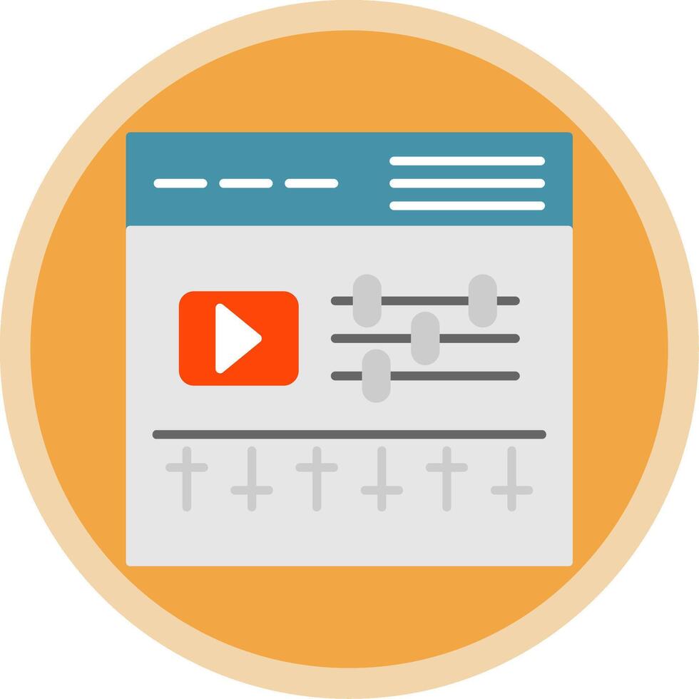 Editor Flat Multi Circle Icon vector