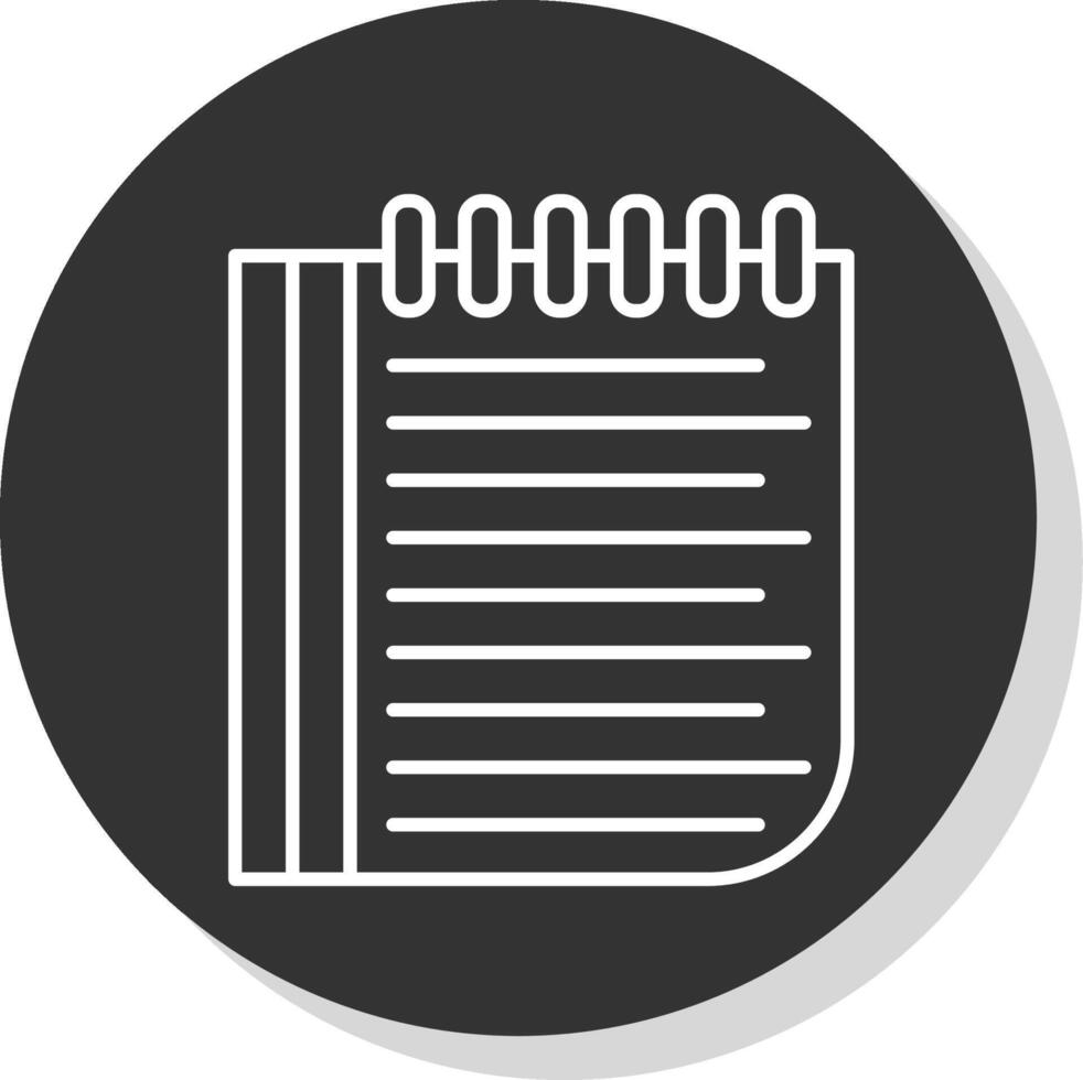 Notes Line Grey Circle Icon vector