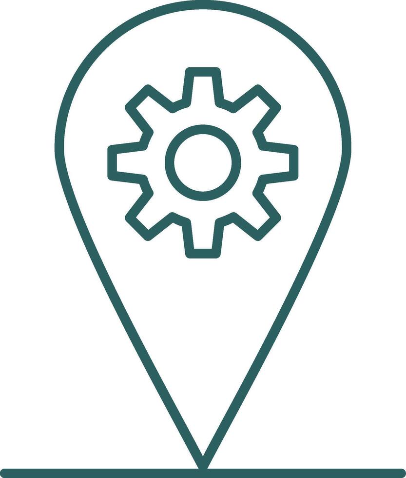 Localization Line Gradient Round Corner Icon vector