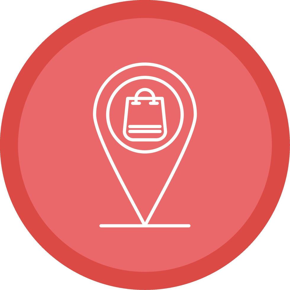 Pin Line Multi Circle Icon vector