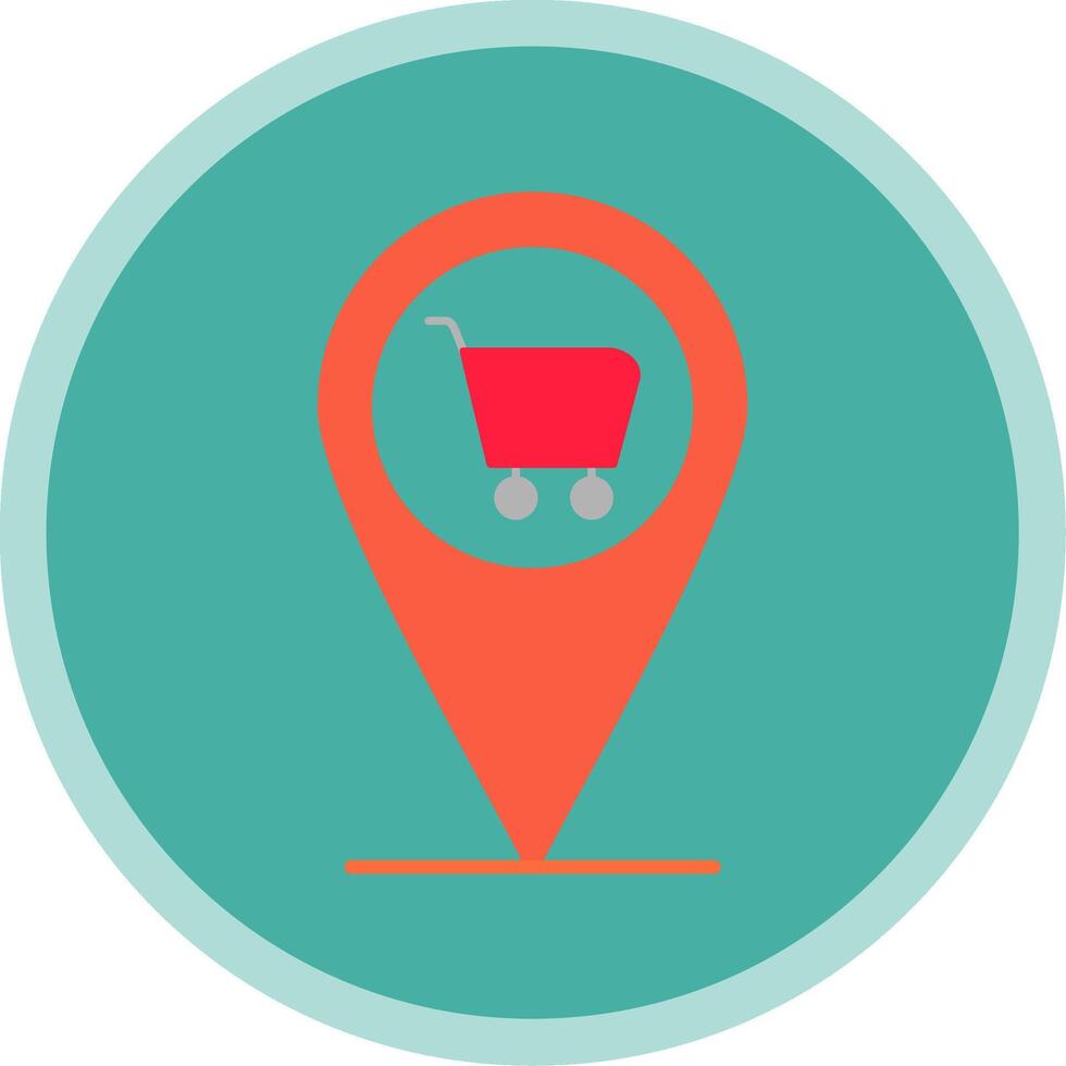 Pin Flat Multi Circle Icon vector