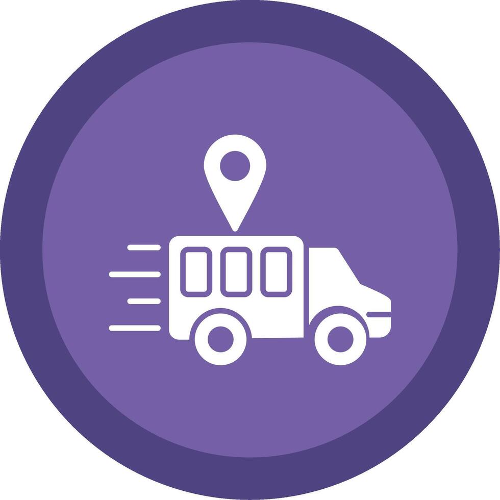 Track Glyph Multi Circle Icon vector