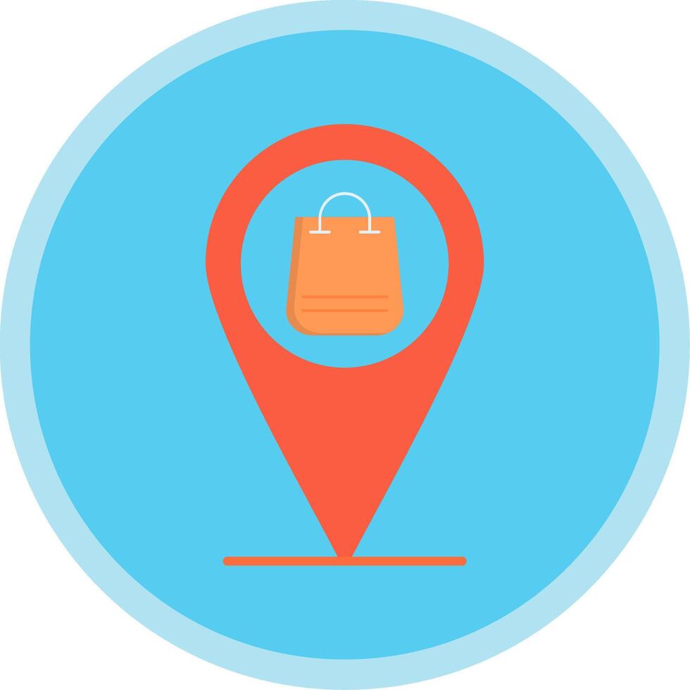 Pin Flat Multi Circle Icon vector
