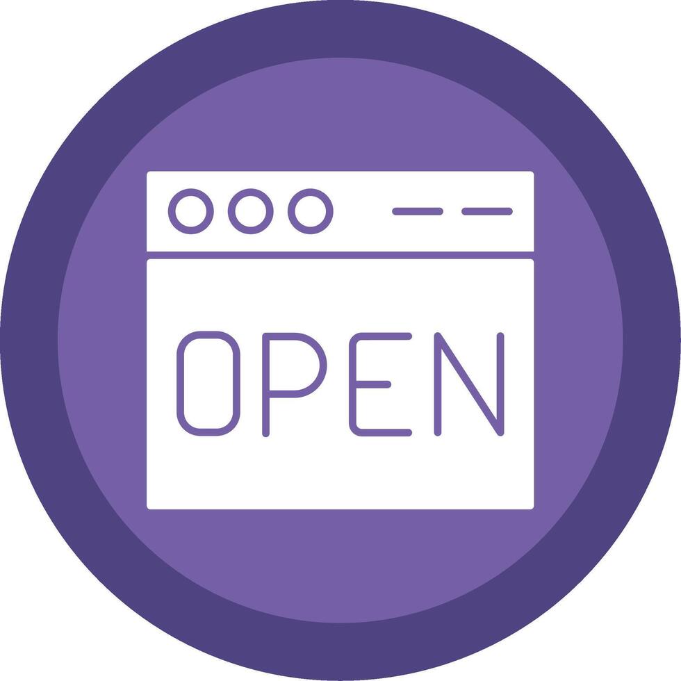 Open Glyph Multi Circle Icon vector