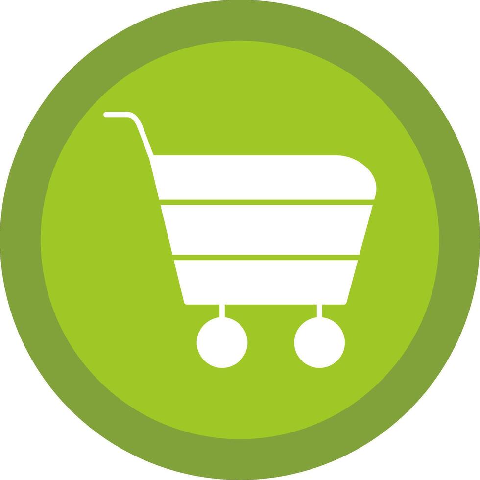 Cart Glyph Multi Circle Icon vector