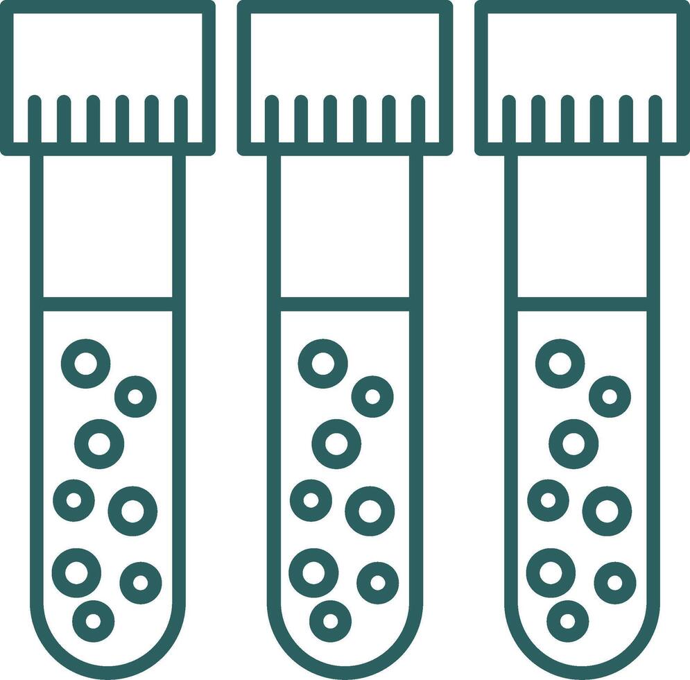 Blood Test Line Gradient Round Corner Icon vector