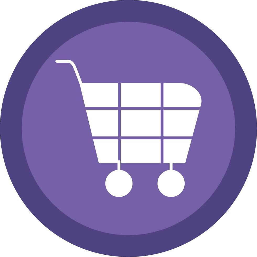 Shopping Cart Glyph Multi Circle Icon vector