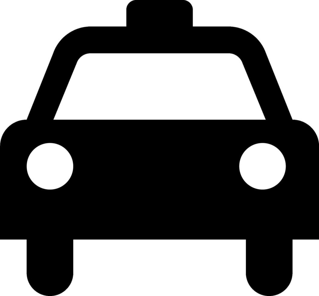 Taxi symbol black and white vector