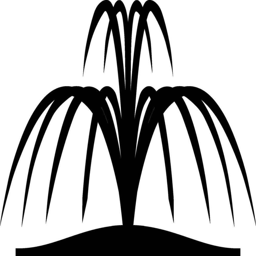 Black and white fountain symbol vector
