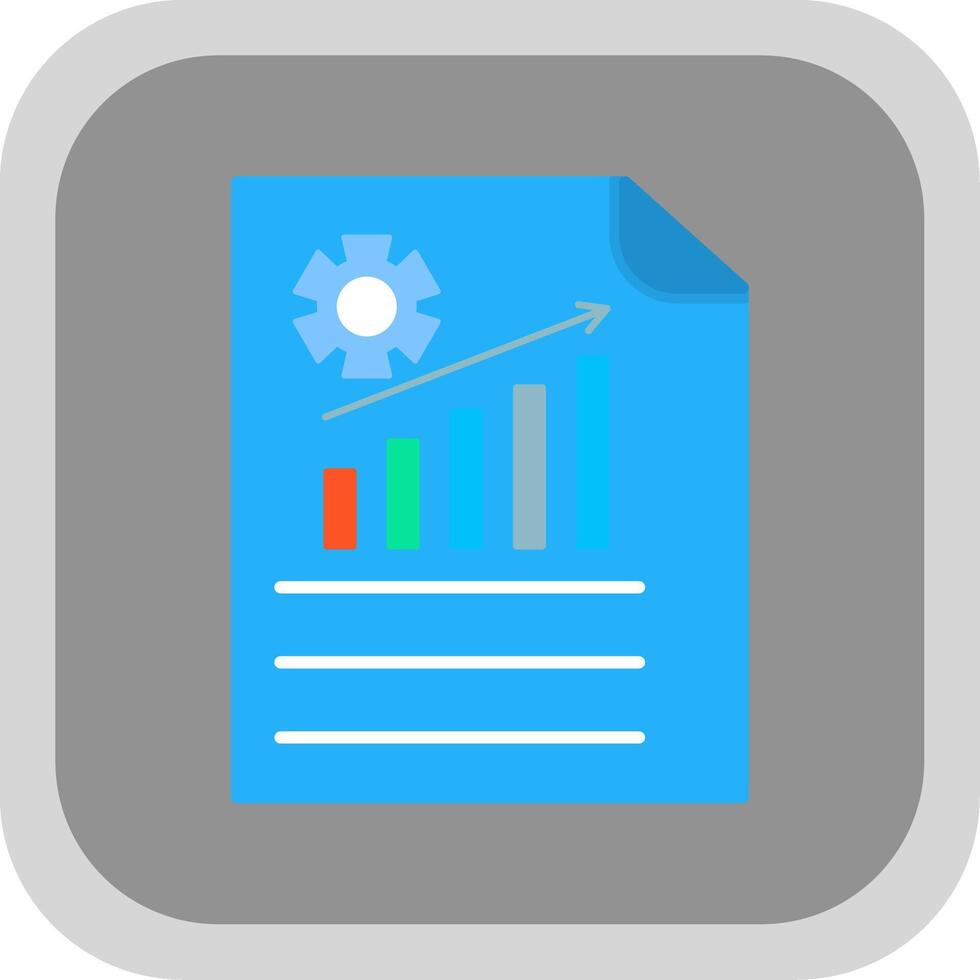 Management Flat Round Corner Icon vector