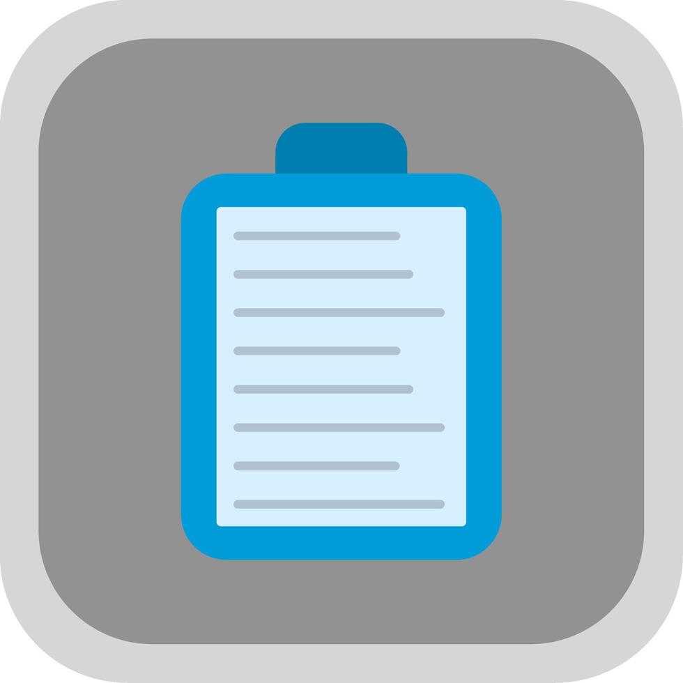List Flat Round Corner Icon vector