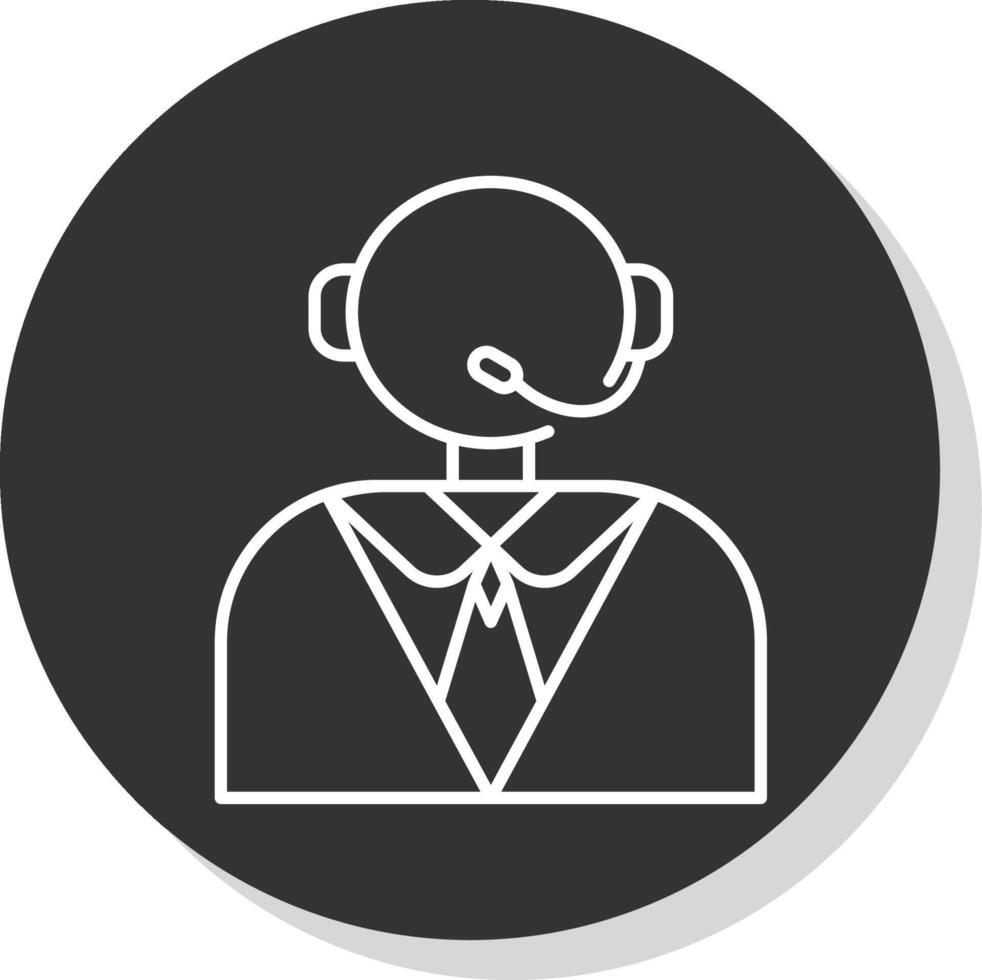 Administrator Line Grey Circle Icon vector