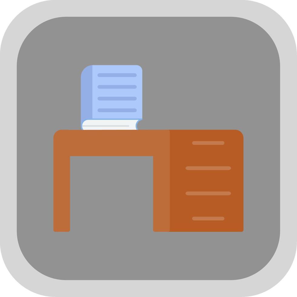 Table Flat Round Corner Icon vector