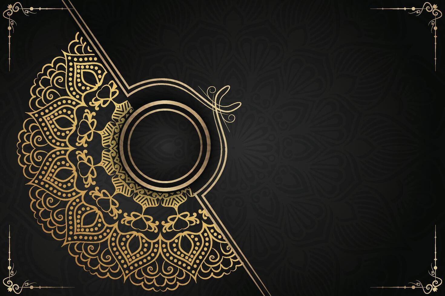 Luxurious mandala background and banner design, suitable for design templates for greeting cards vector