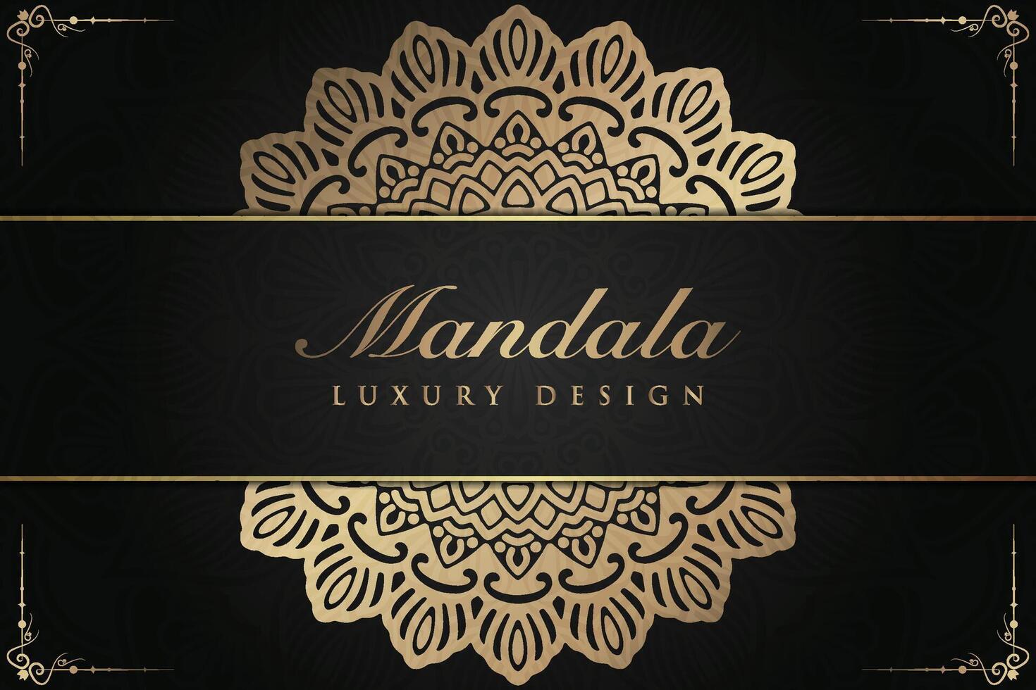 Luxurious mandala background and banner design, suitable for design templates for greeting cards vector