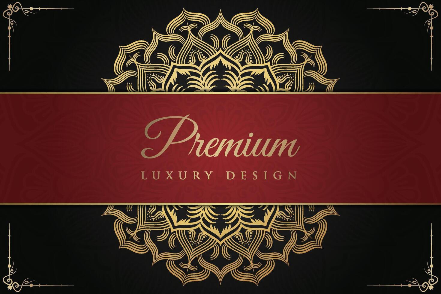 Luxurious mandala background and banner design, suitable for design templates for greeting cards vector