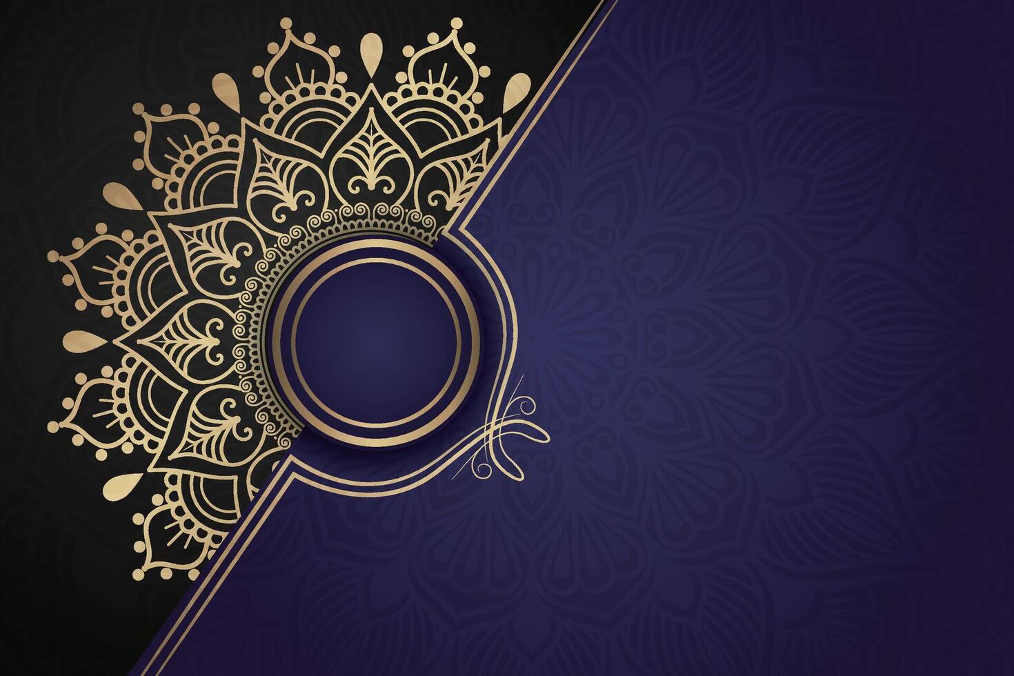 Luxurious mandala background and banner design, suitable for design templates for greeting cards vector