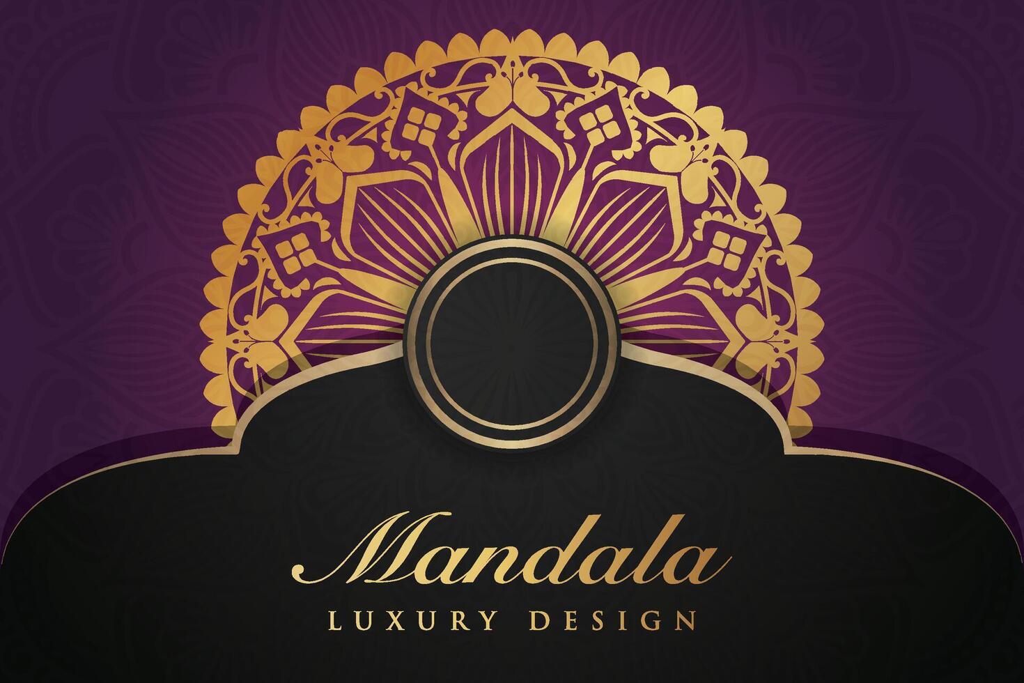 Luxurious mandala background and banner design, suitable for design templates for greeting cards vector