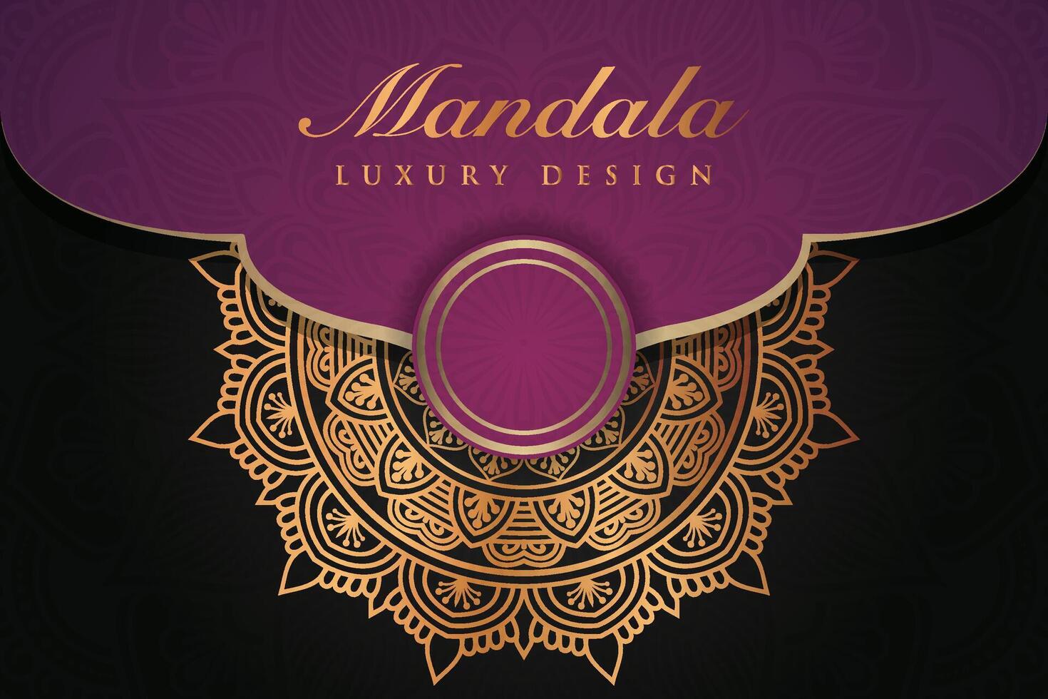 Luxurious mandala background and banner design, suitable for design templates for greeting cards vector