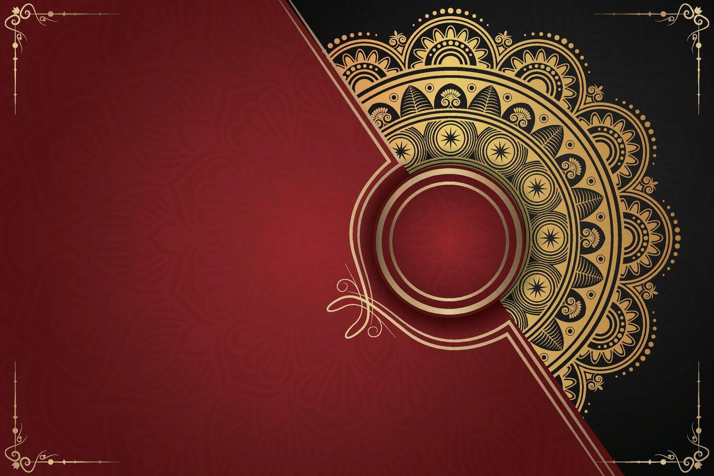 Luxurious mandala background and banner design, suitable for design templates for greeting cards vector