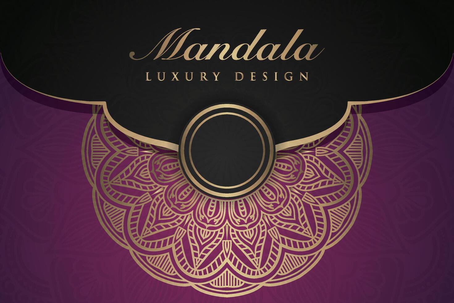 Luxurious mandala background and banner design, suitable for design templates for greeting cards vector