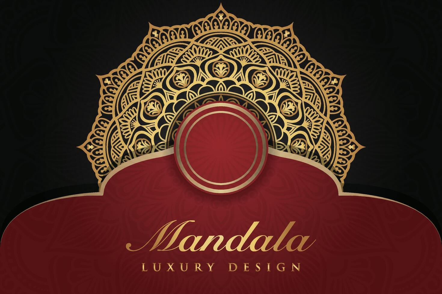 Luxurious mandala background and banner design, suitable for design templates for greeting cards vector