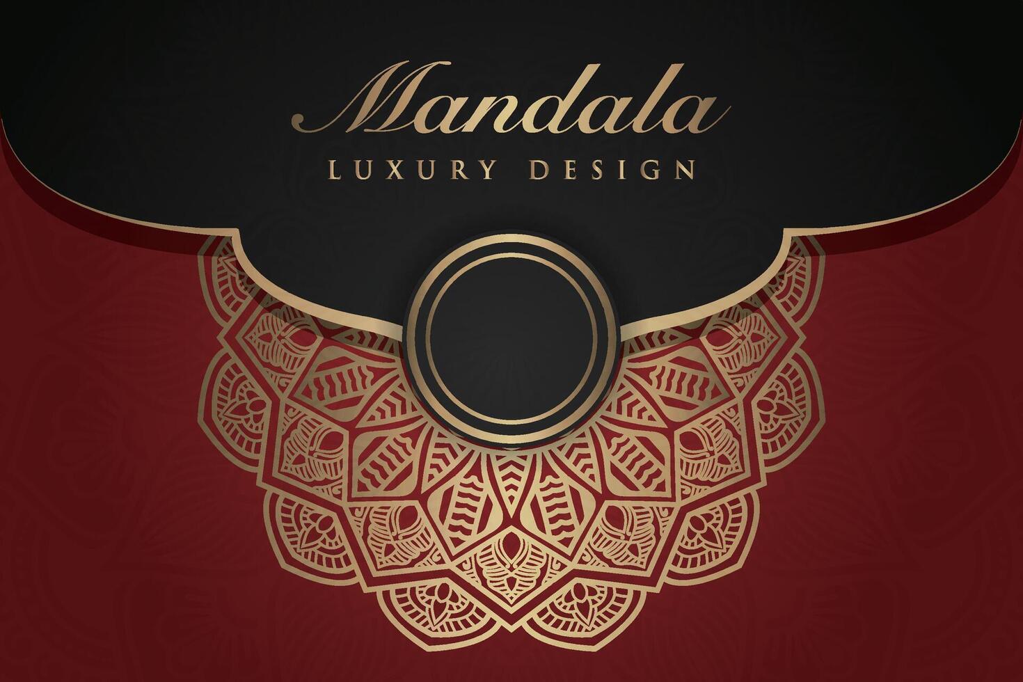 Luxurious mandala background and banner design, suitable for design templates for greeting cards vector