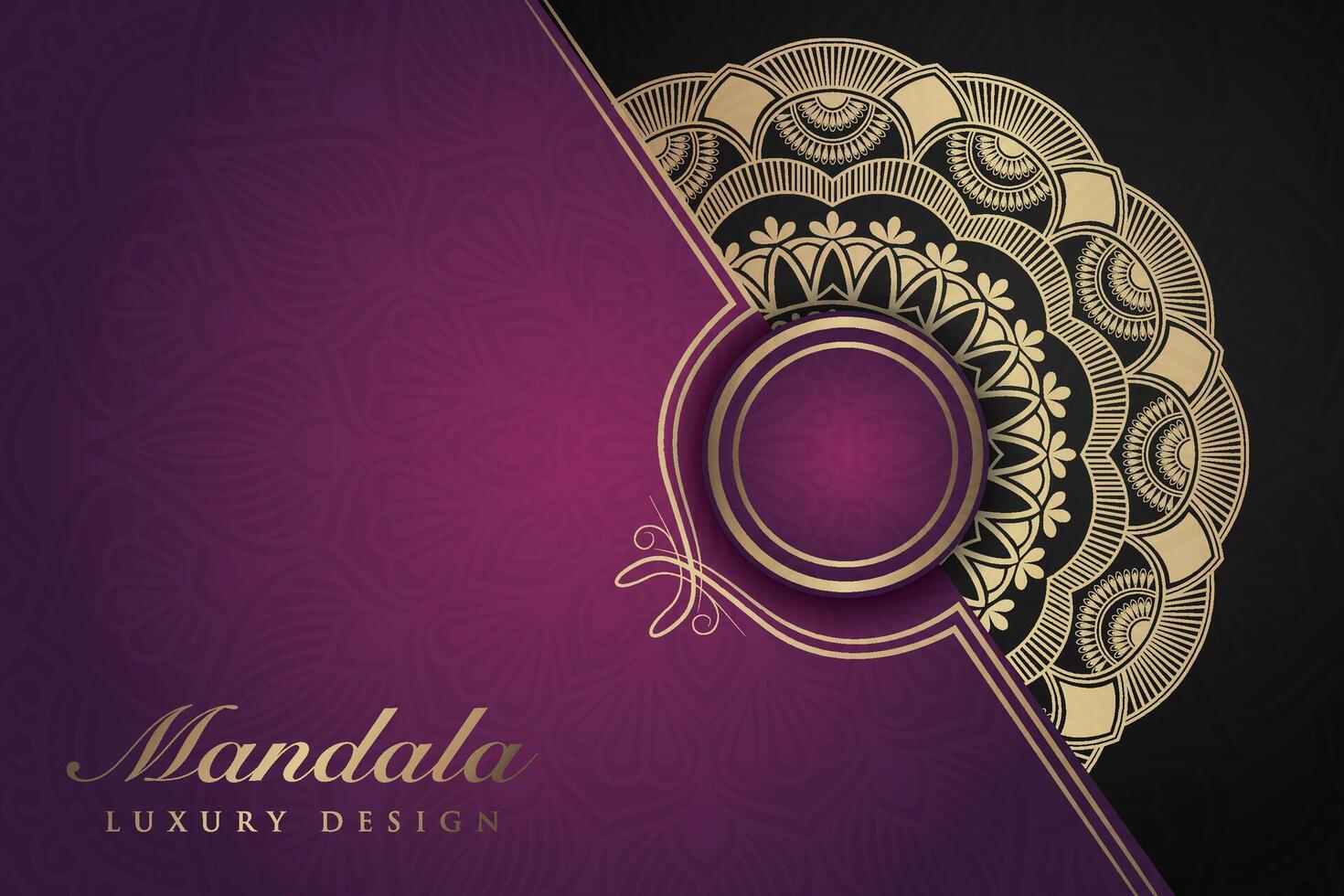 Luxurious mandala background and banner design, suitable for design templates for greeting cards vector