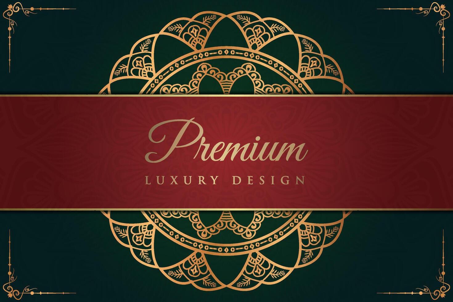 Luxurious mandala background and banner design, suitable for design templates for greeting cards vector
