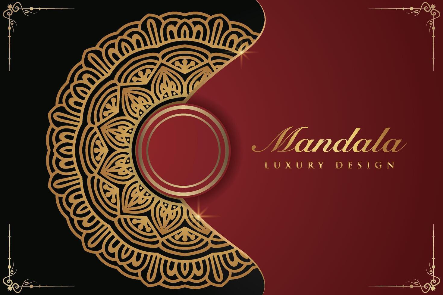 Luxurious mandala background and banner design, suitable for design templates for greeting cards vector