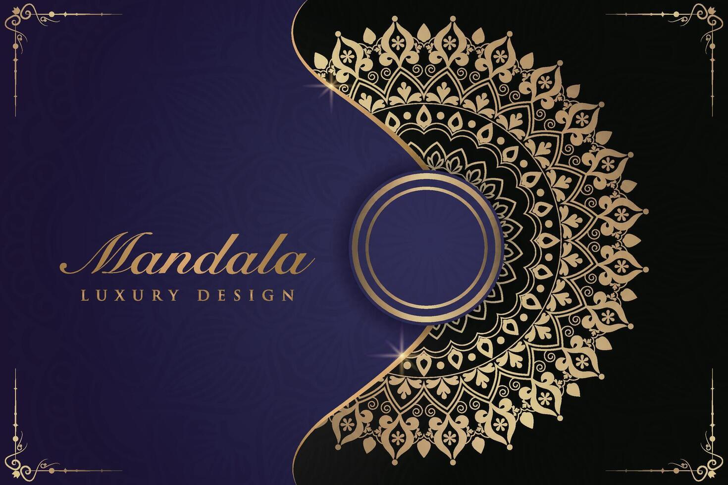 Luxurious mandala background and banner design, suitable for design templates for greeting cards vector