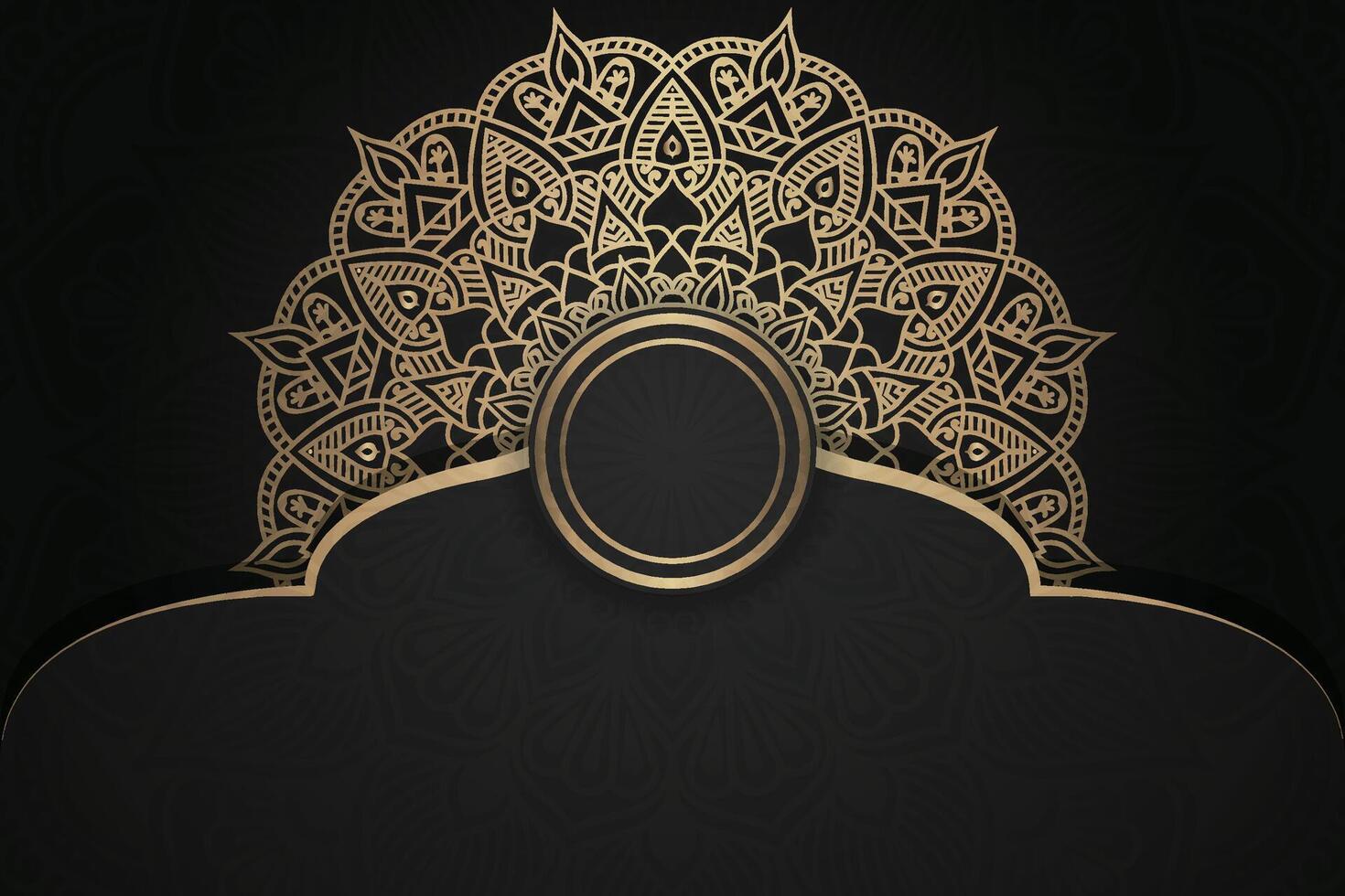 Luxurious mandala background and banner design, suitable for design templates for greeting cards vector