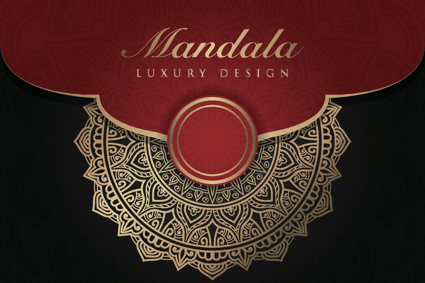 Luxurious mandala background and banner design, suitable for design templates for greeting cards vector