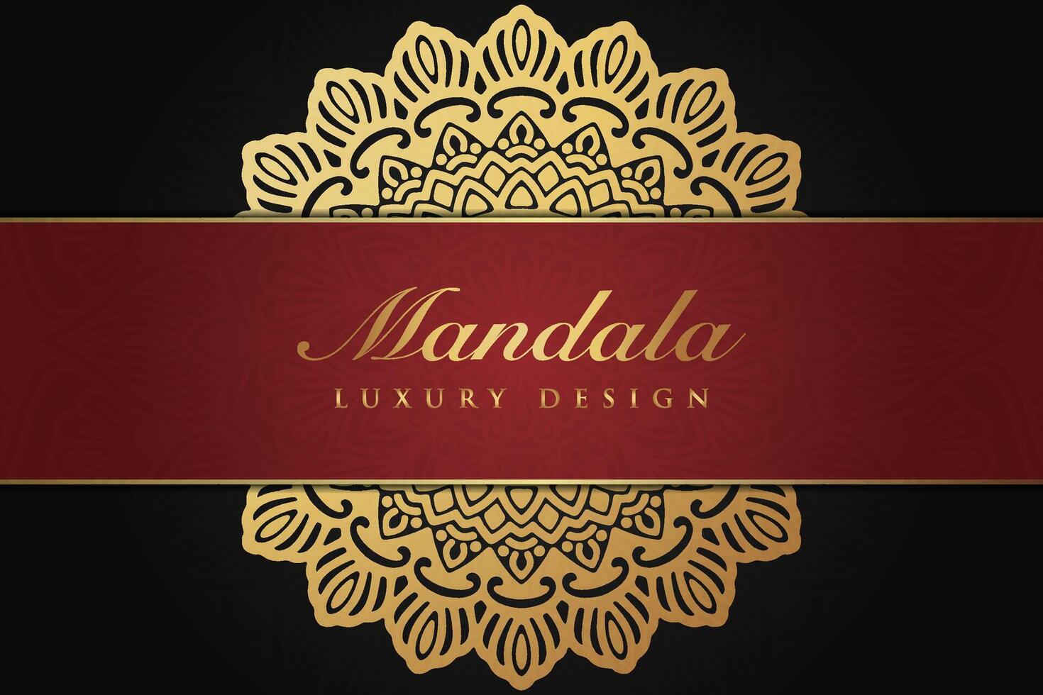 Luxurious mandala background and banner design, suitable for design templates for greeting cards vector