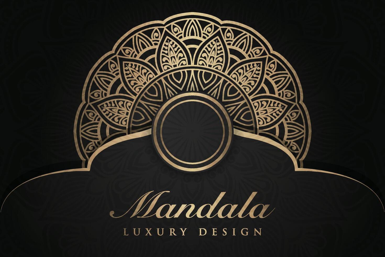 Luxurious mandala background and banner design, suitable for design templates for greeting cards vector