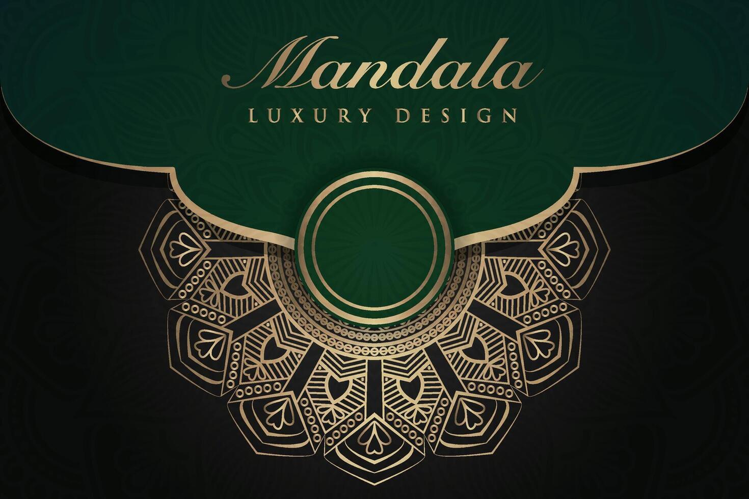 Luxurious mandala background and banner design, suitable for design templates for greeting cards vector