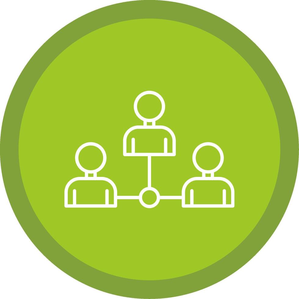 Colleague Line Multi Circle Icon vector