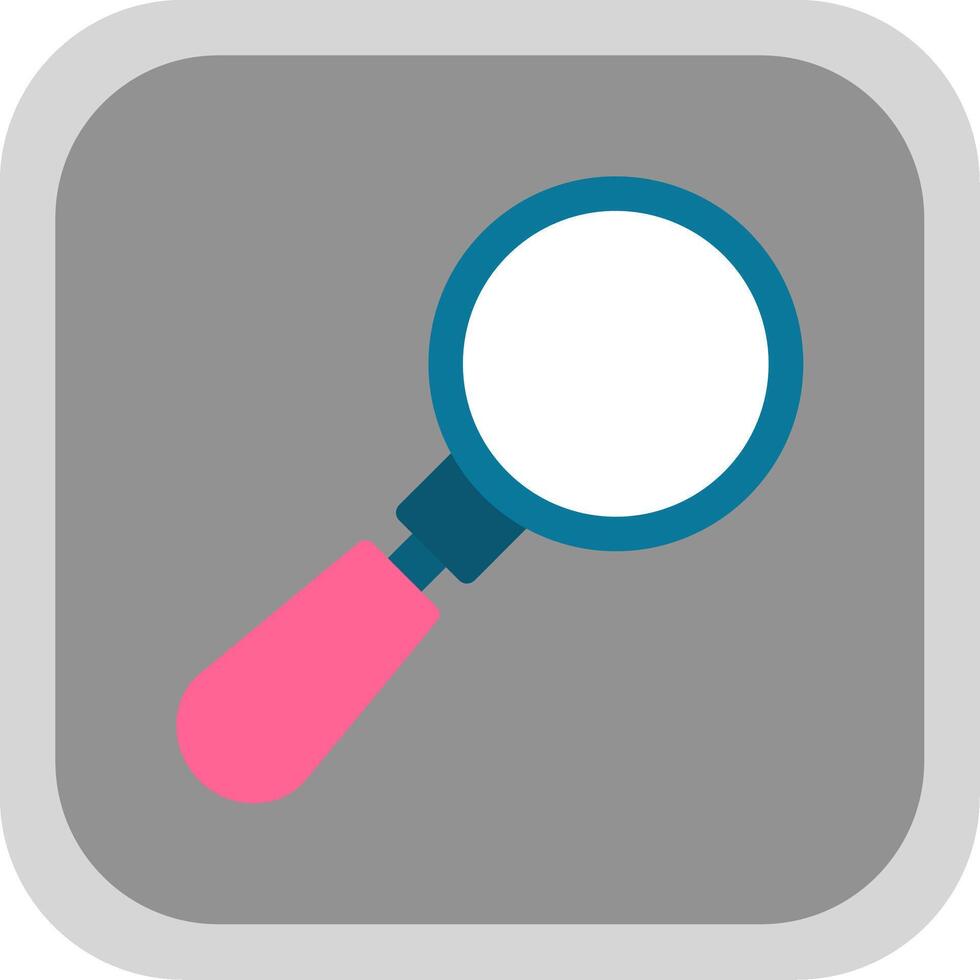 Search Flat Round Corner Icon vector