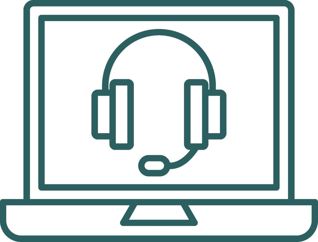 Call Center Line Gradient Round Corner Icon 43002952 Vector Art at 