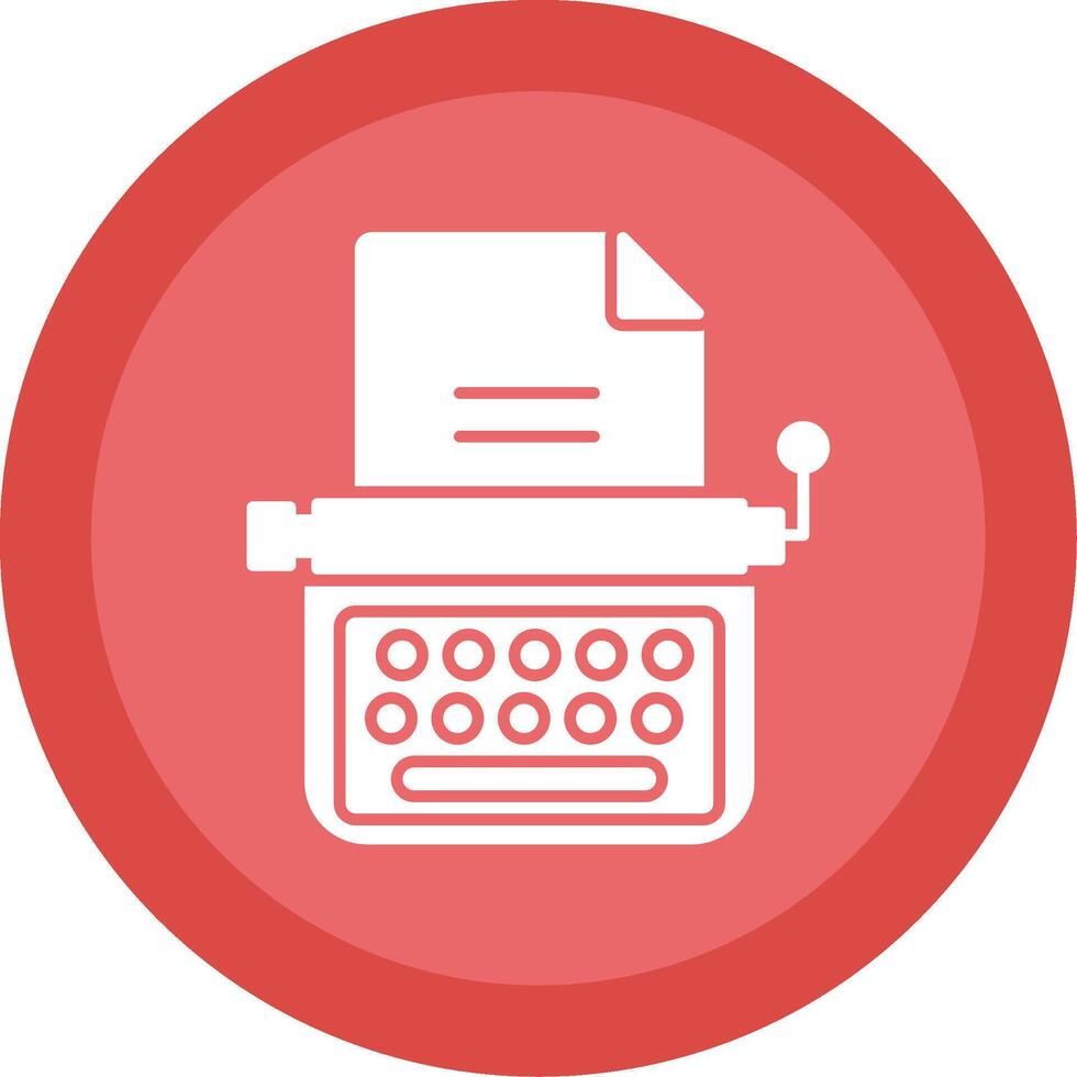 Typewriter Glyph Multi Circle Icon vector