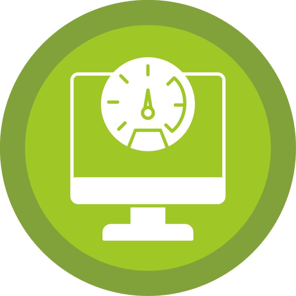 Speed Test Glyph Multi Circle Icon vector